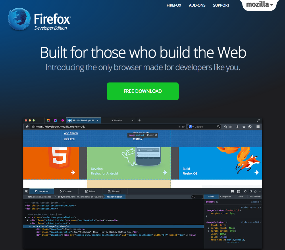 firefox developer download