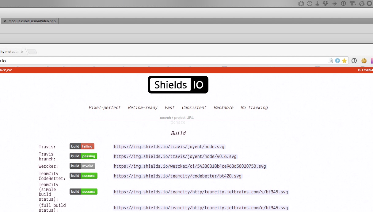 Shield.io – Quality metadata badges for your open source project