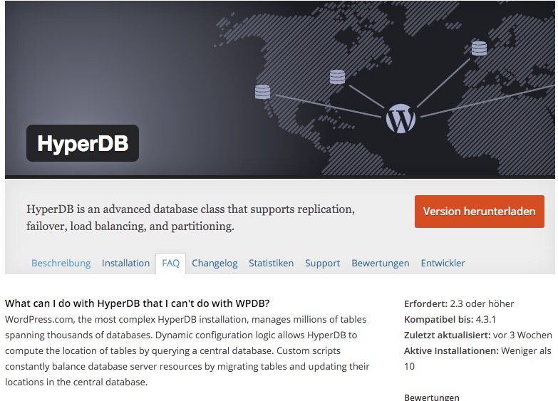 HyperDB – replication, failover, load balancing, and partitioning for WordPress