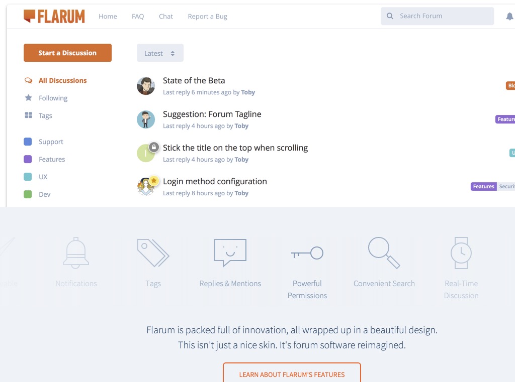 Flarum – elegant next-generation forum software
