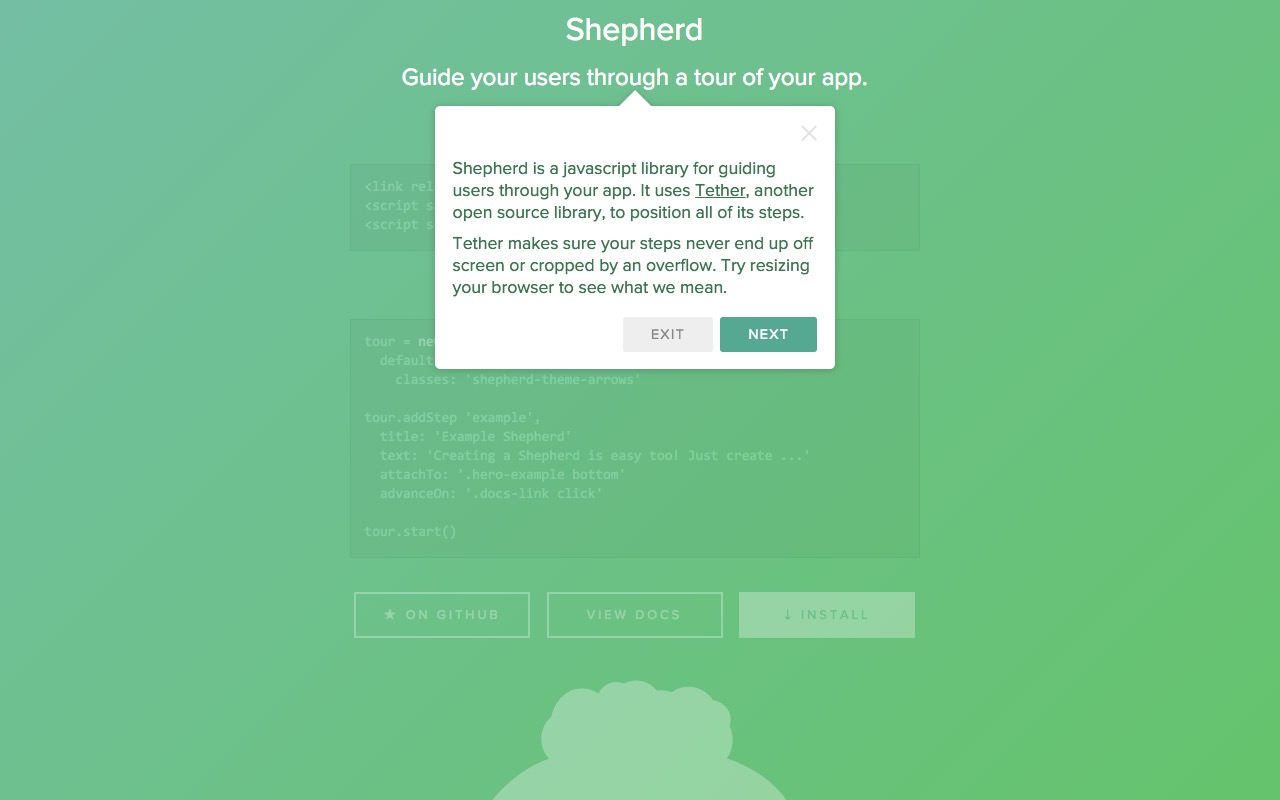 Shepherd – build user guides for your app with ease