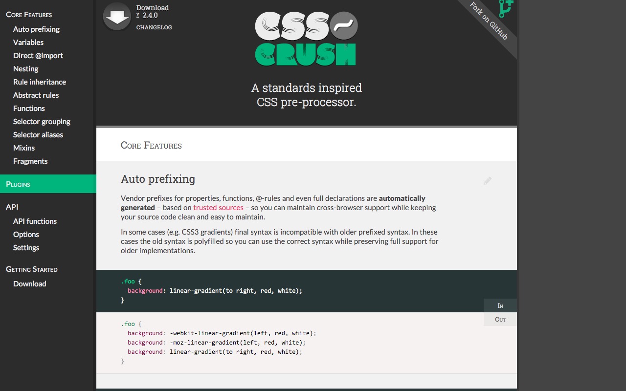 CSS Crush – A standards inspired CSS pre-processor in PHP