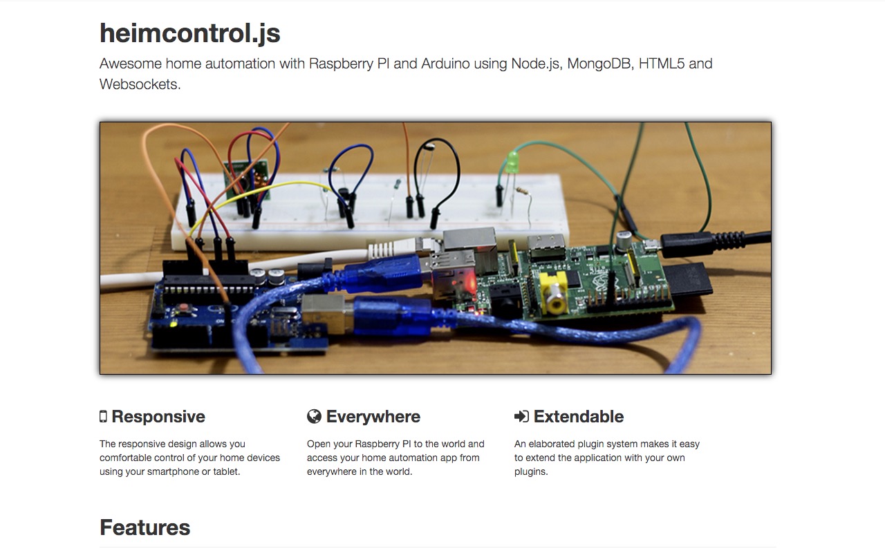 heimcontrol.js – home automation with Raspberry PI and Arduino using Node.js, MongoDB, HTML5 and Websockets
