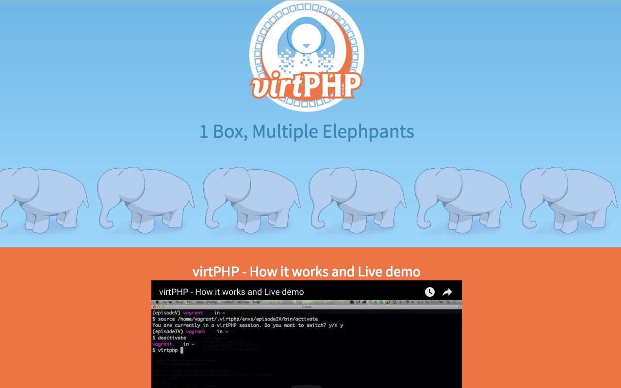 Create and Manage multiple isolated PHP environments with virtPHP