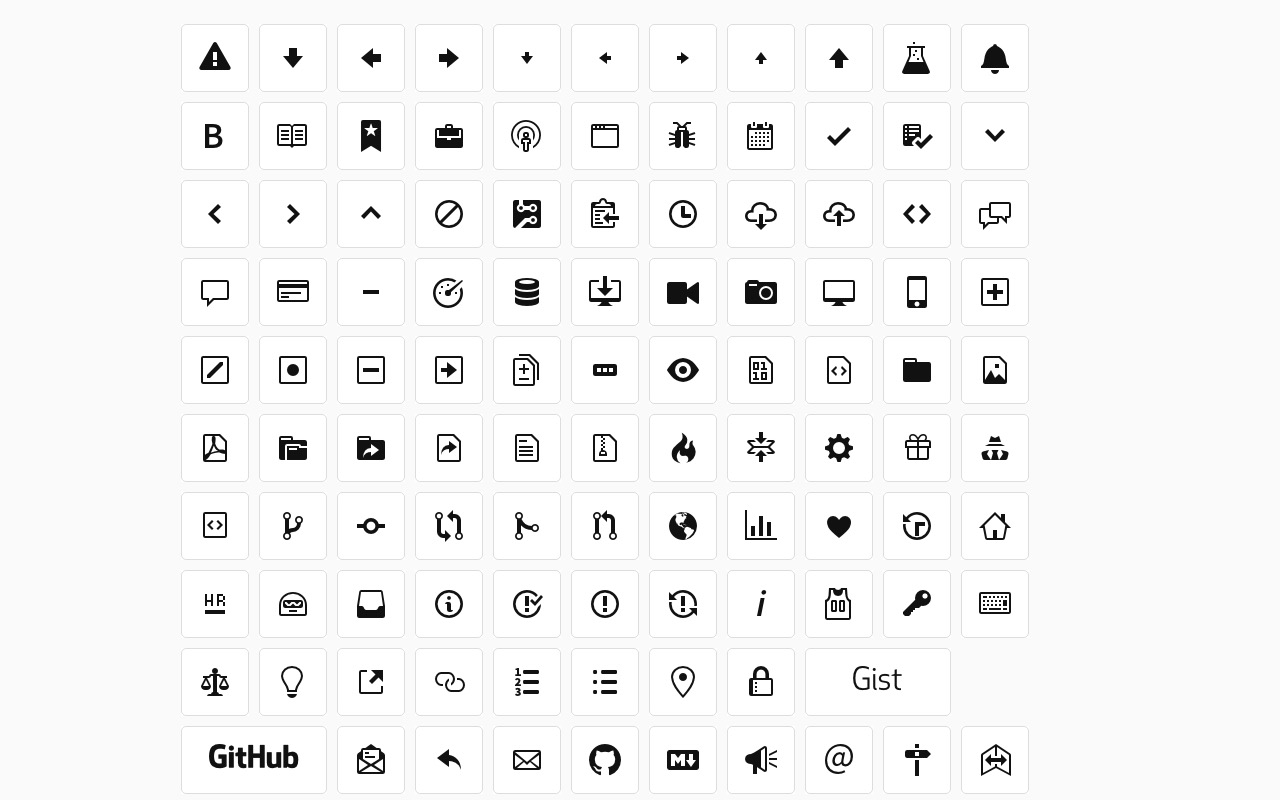 Octicons – Github icons