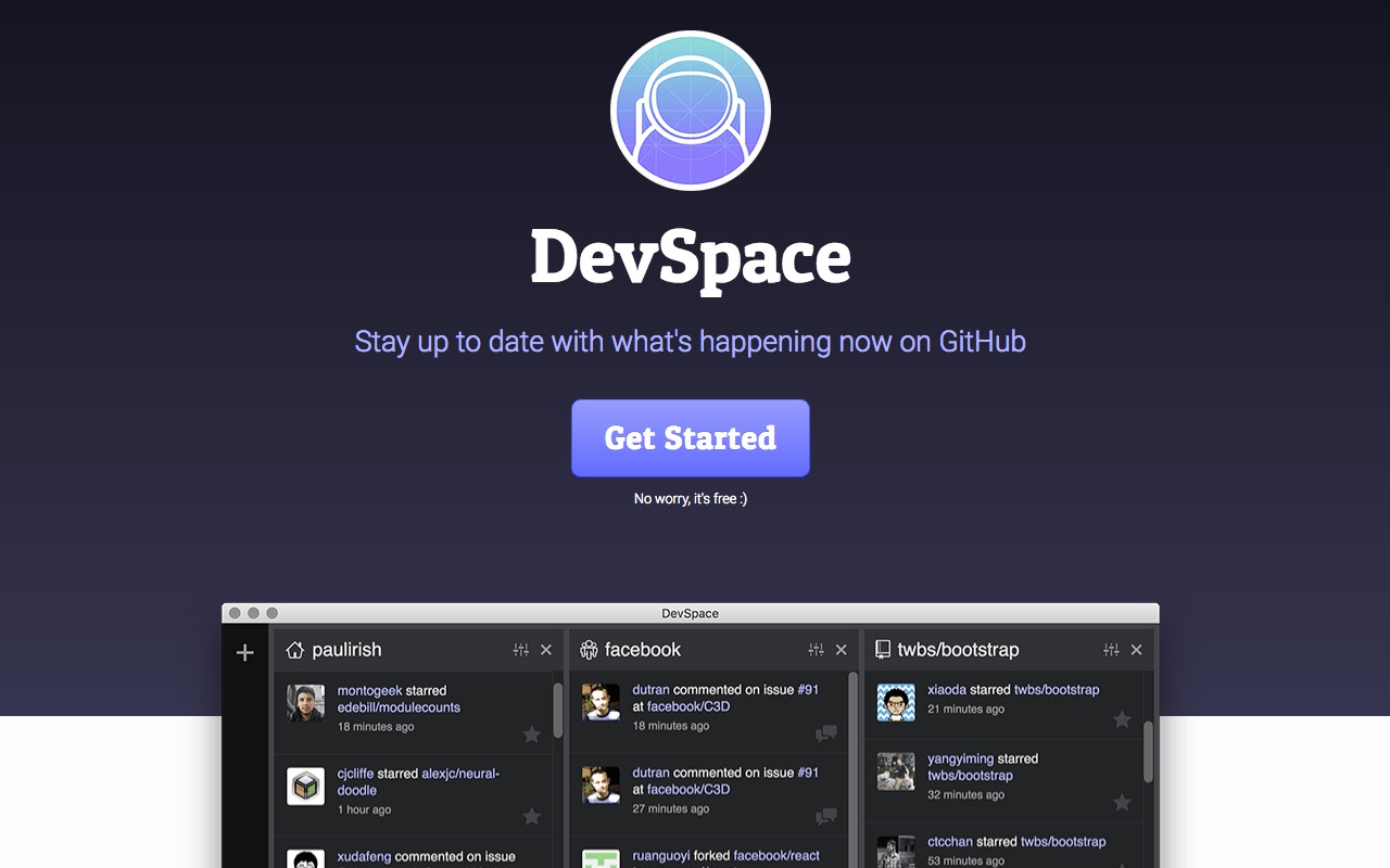 Stay up to date with what’s happening on GitHub – DevSpace