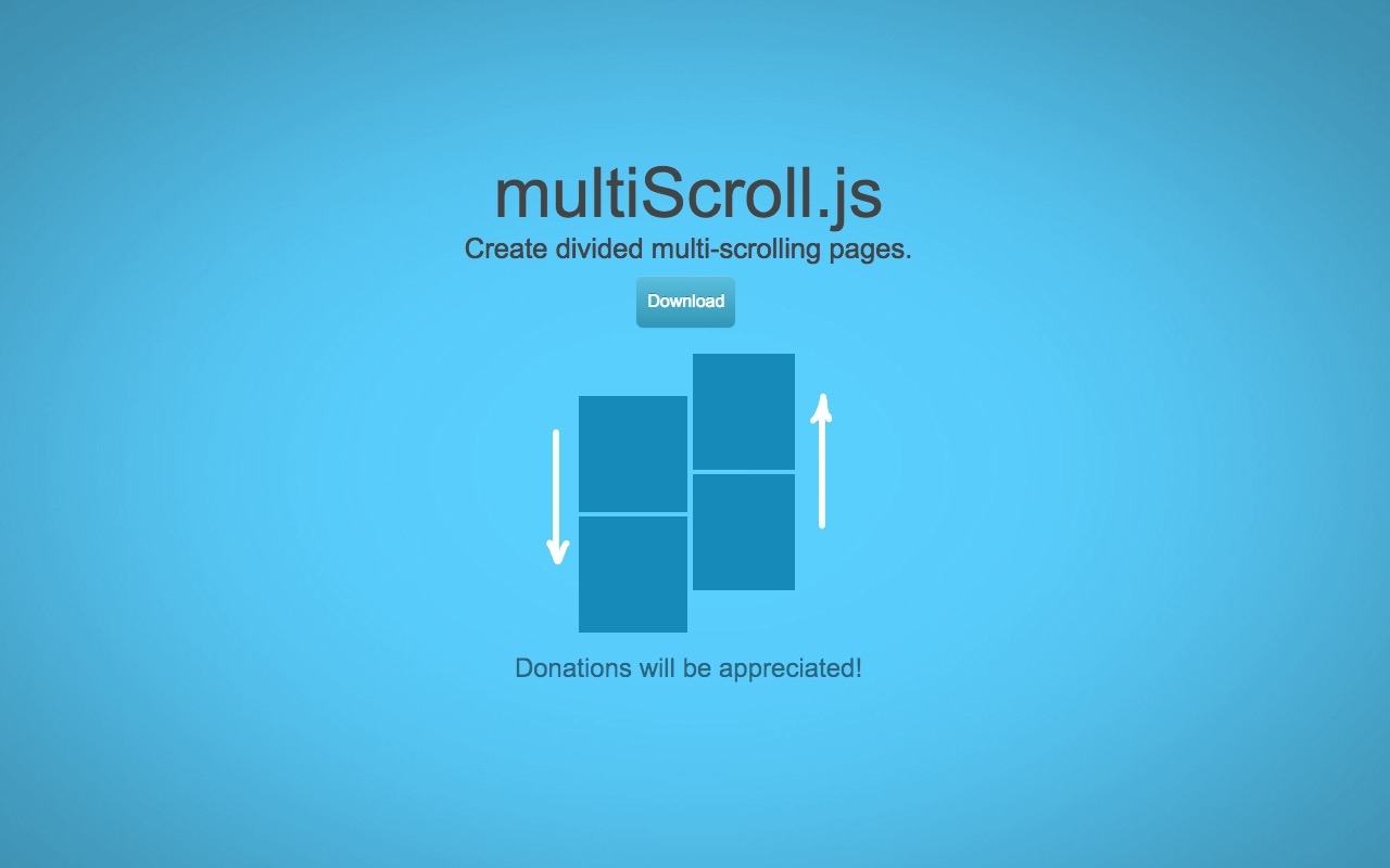 Create divided multi-scrolling pages