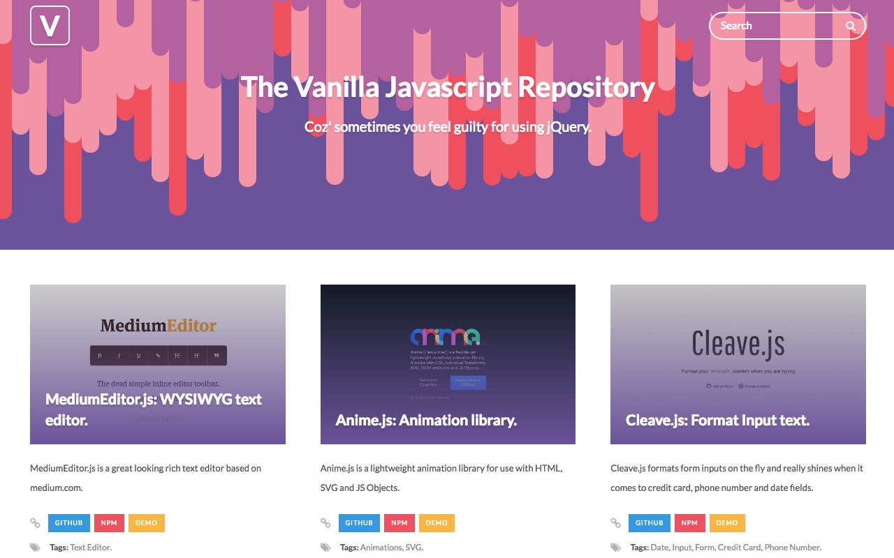 The Vanilla Javascript Repository