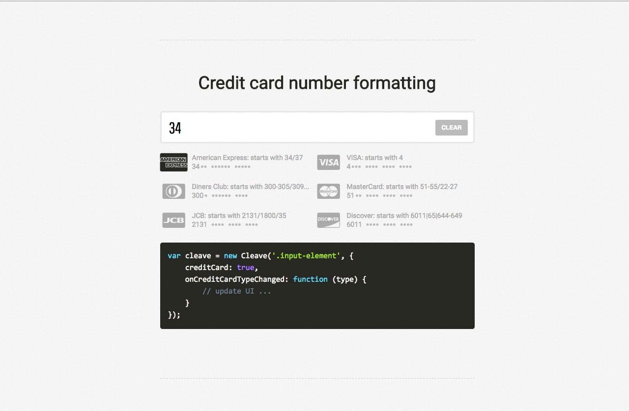 Cleave.JS formatting your input