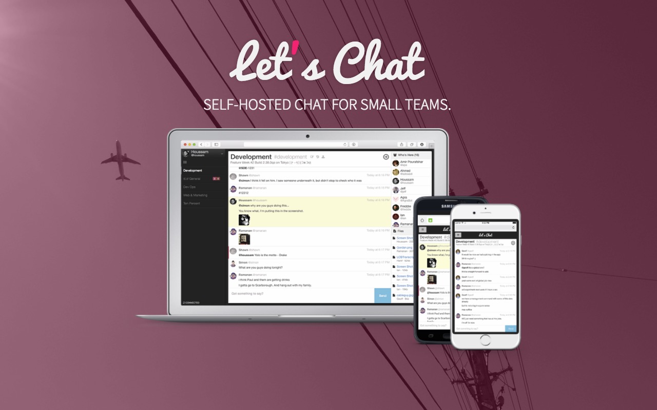 Use a self hosted chat service … Lets Chat
