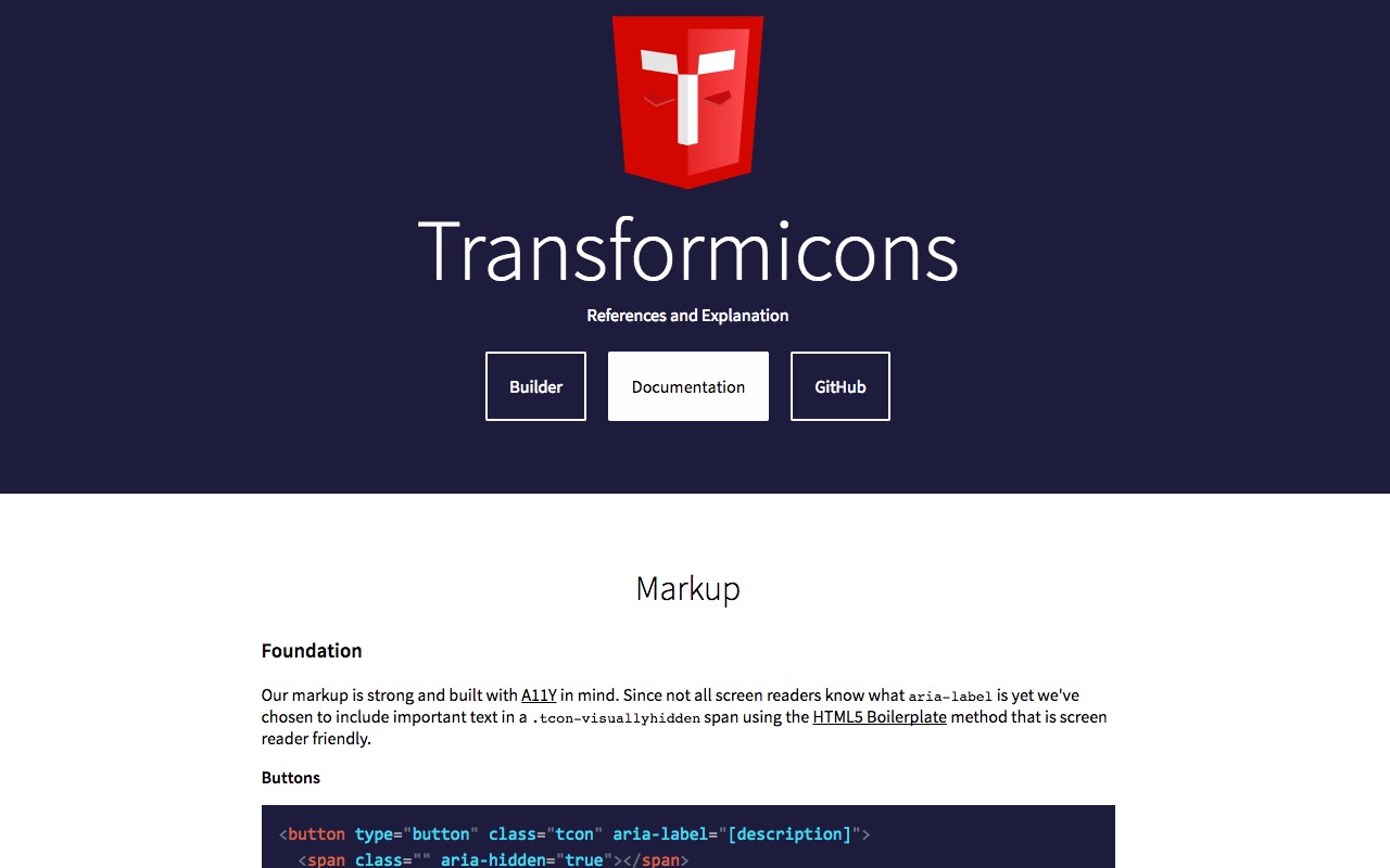 Transformicons … Animated icons, symbols and buttons using SVG and CSS