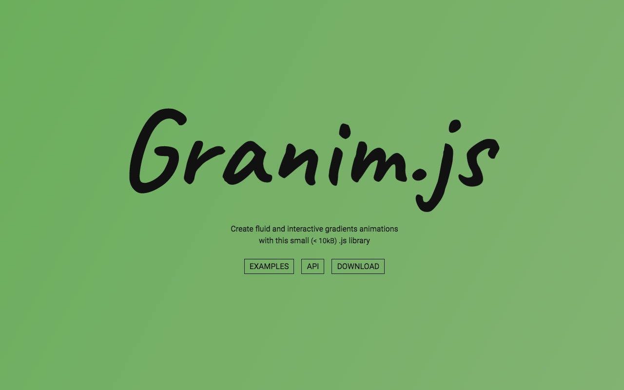 Create fluid and interactive gradients animations – Granim.js