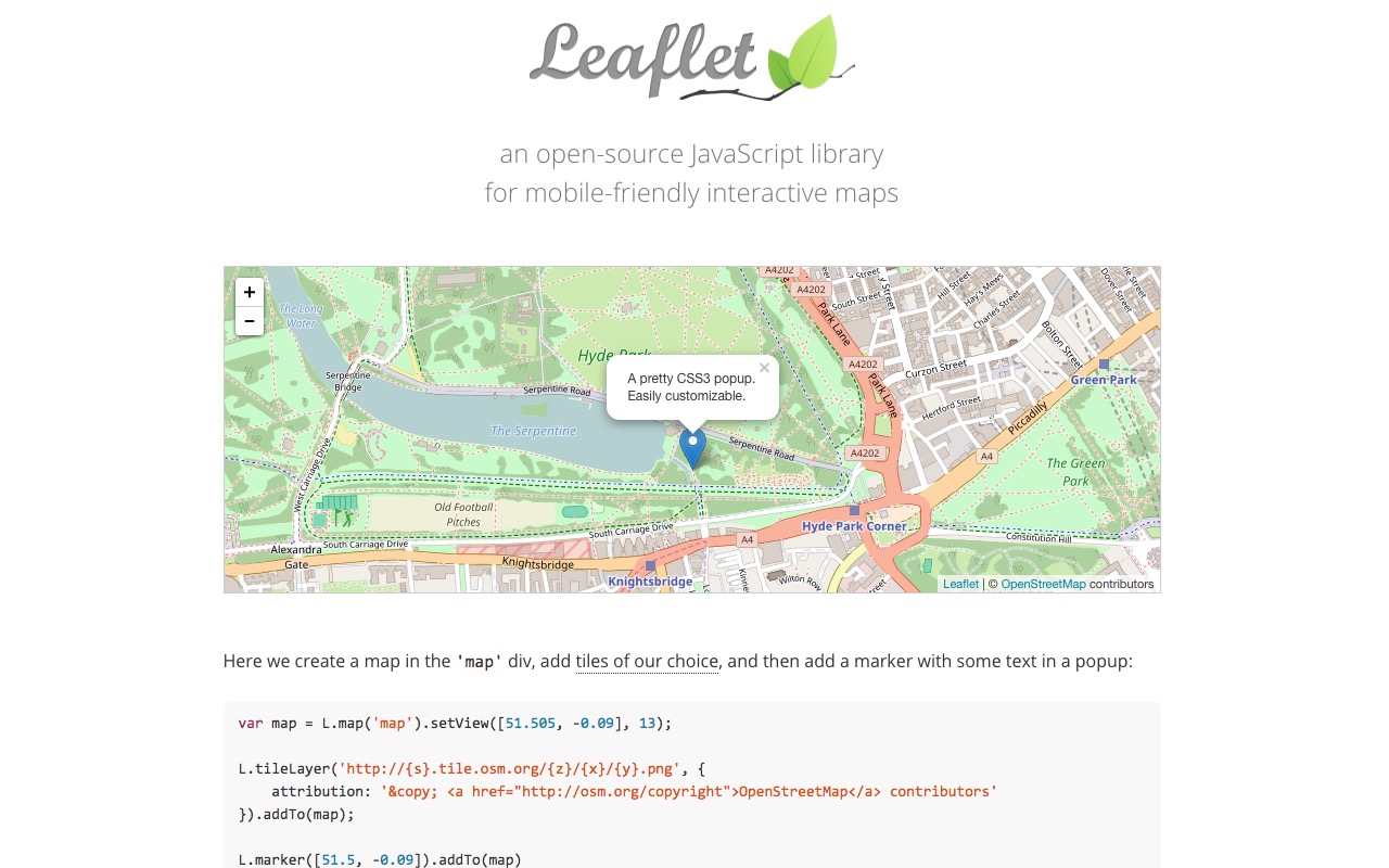 Mobile-friendly interactive maps with Leaflet
