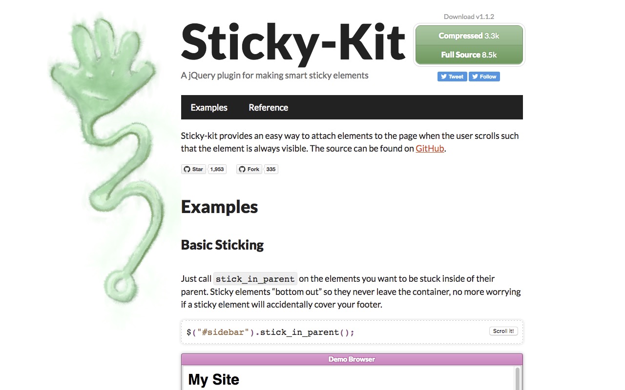 Smart sticky elements with Sticky-Kit