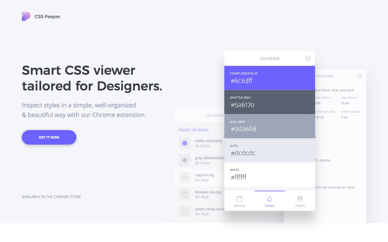 Smart CSS viewer for Chrome – CSS Peeper