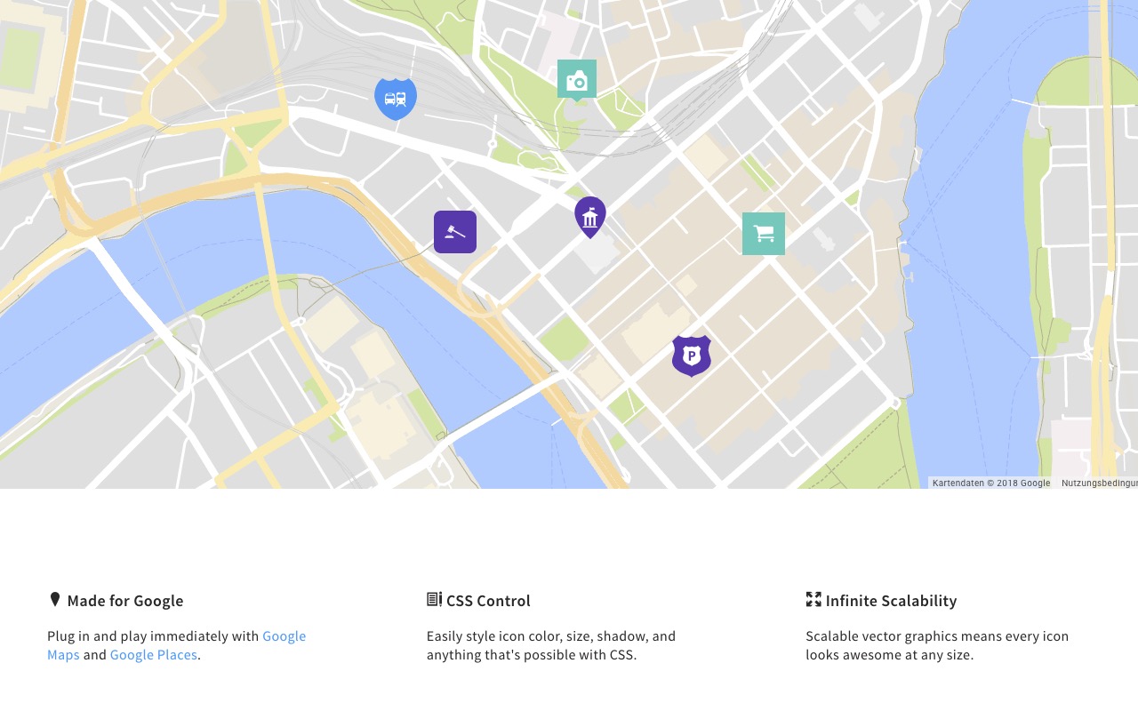 Map Icons to customize your Google Map Icons
